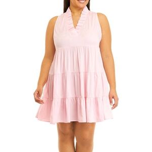 NWT Crown & Ivy ruffled pink sundress!  Perfect for the summer!